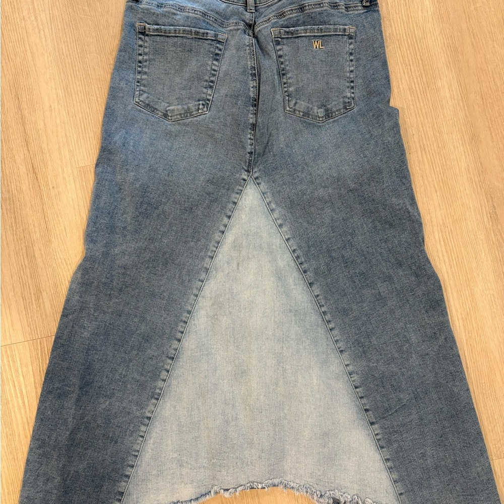 Women's Wash Lab Pieced Denim Skirt - Picture 2 of 4